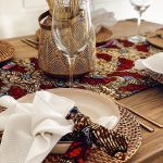 Chemin de Table Fleurs de mariage Rouge