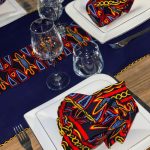 Chemin de table Toghu Bleu